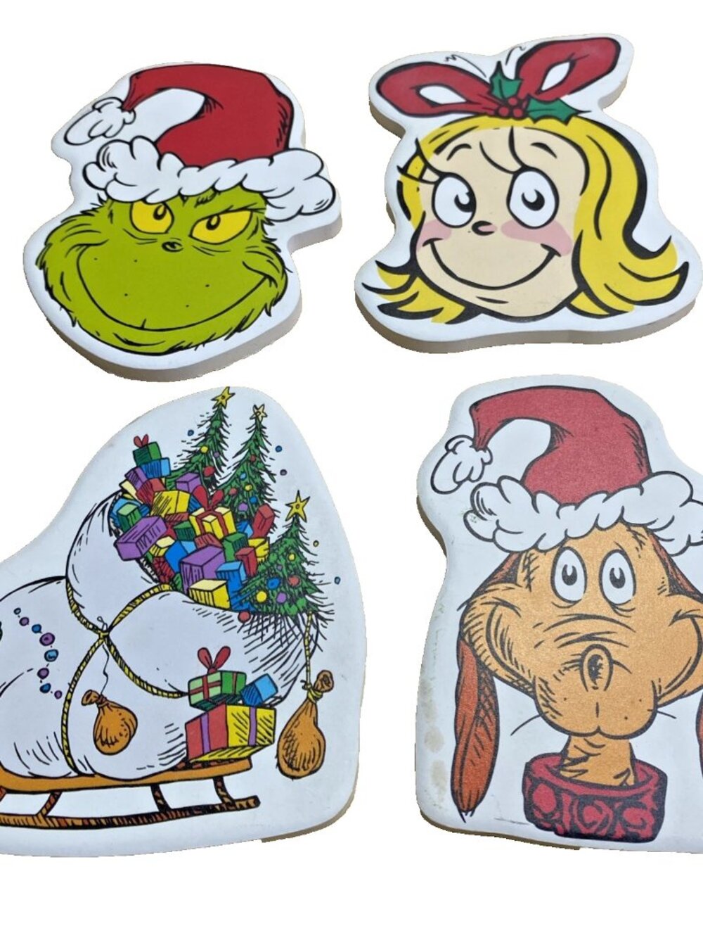 Dr Seuss How the Grinch Stole Christmas Drink Coasters Set Of 4 Zrike